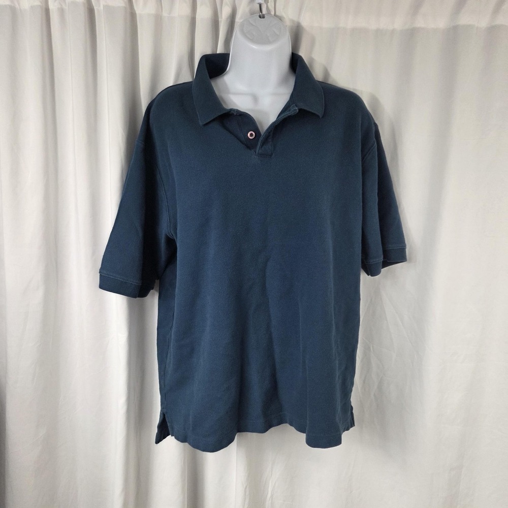 Great Northwest Clothing Company Polo Shirt Mens Large Blue Short Sleeve